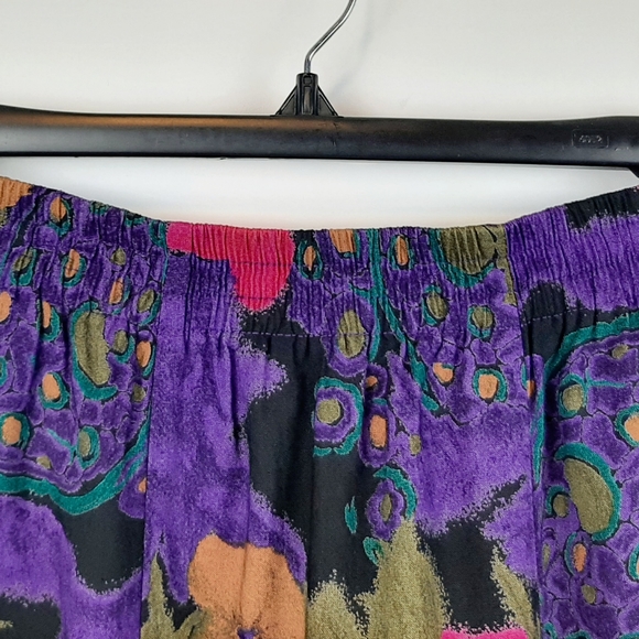 VTG Rebecca Stessens California Abstract Floral Midi Skirt Size Medium USA Made - Picture 3 of 12